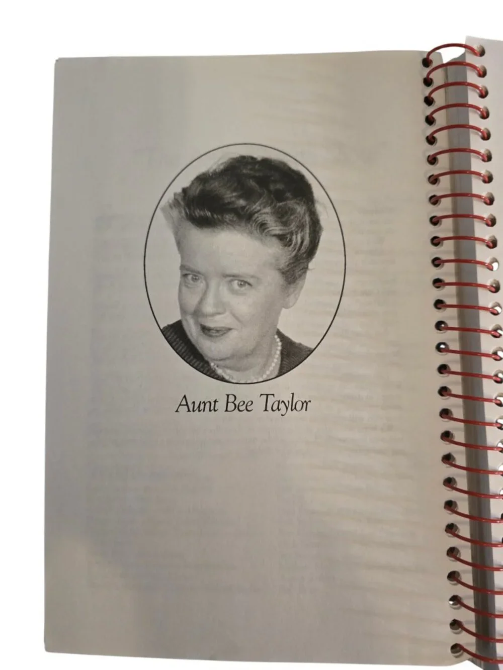 Aunt Bee's Mayberry Cookbook Andy Griffith Show Spiral Bound Southern Recipes
